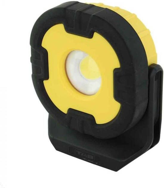 Mtools TAB Professional Lighting TAB88110 accu werklamp looplamp LED 10W 1200 Lm magneet plaatsbaar op statief kantelbaar IP65 rubberen bescherming USB 230V Powerbank |