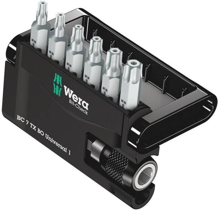 Mtools Wera BIT ASSORTIMENT BIT-CHECK 7 TX BO UNIVERSAL 1 7 -DELIG |