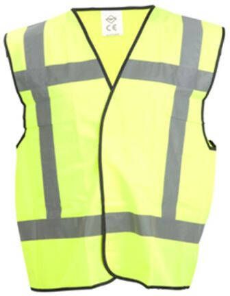 SafeWorker LENA SIGNALISATIEVEST EN471 RWS 100% POLYESTER Fluor Geel maat One size 021 | Mtools