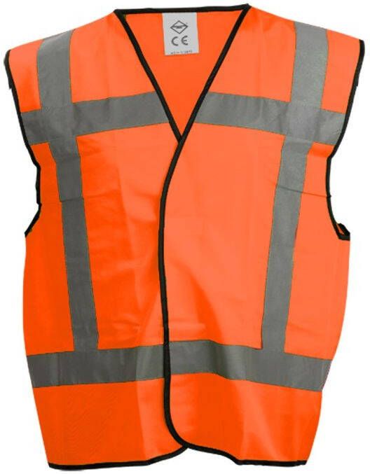 SafeWorker LENA SIGNALISATIEVEST EN471 RWS 100% POLYESTER Fluor Oranje maat One size 020 | Mtools