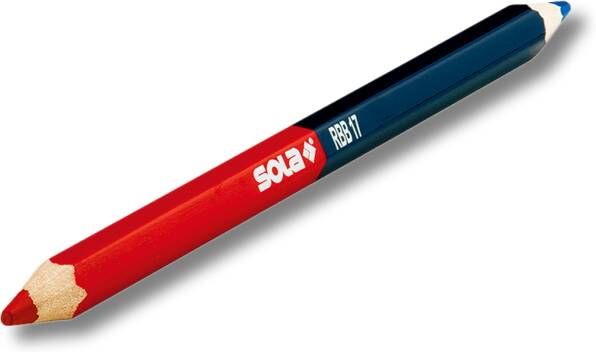 Sola Grafietpotlood rond RBB17 17cm rood blauw (in doos van 100st.) 66024020