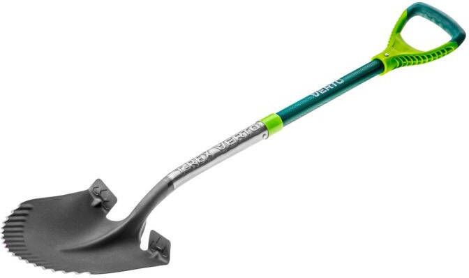 VERTO Steekschep Spade T-REX verharde kartel. Metalen glasvezel steel. Rond blad | Mtools