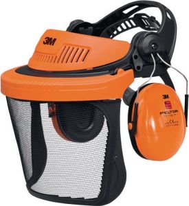 3M Gezichts- gehoorbeschermingscombinatie | netvizier | RVS | EN 1731 EN 352-1-3 | 1 stuk 7000103790