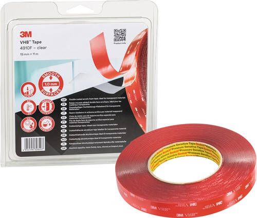 3M Montageband | transparant | lengte 11 m | breedte 19 mm wiel | 1 stuk 7100123355