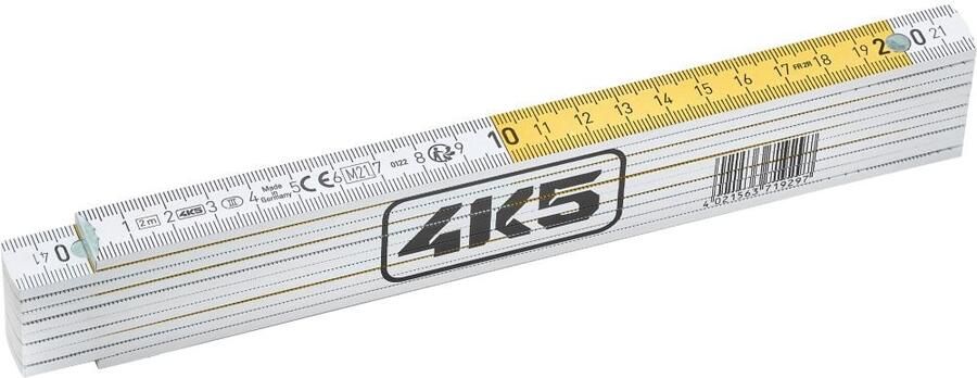 4K5 Tools FR2X Stabiele duimstok met hoekmeter 606.105-2