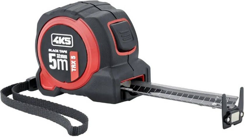 4K5 Tools TRX 5 Rolbandmaat 5m | Dubbelzijdig bedrukt | Met knikbestendige W-vorm 606.102-5