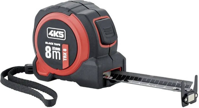 4K5 Tools TRX 8 Rolbandmaat 8m | Dubbelzijdig bedrukt | Met knipbestendig W-vorm 606.102-8