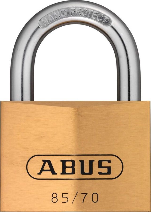 Abus Cilinderhangslot | breedte slotlichaam 70 mm | messing gelijksluitend 0121 | 1 stuk 2498