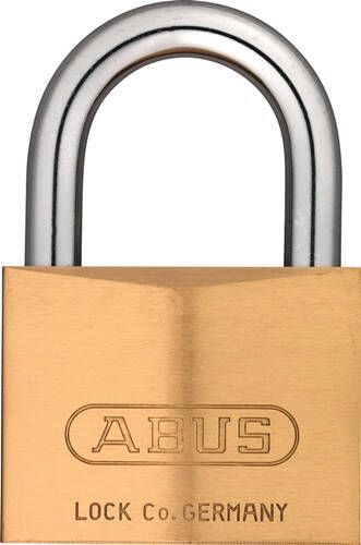 Abus Cilinderhangslot | breedte slotlichaam 60 mm | messing gelijksluitend 2715 | 1 stuk 2496 2496a