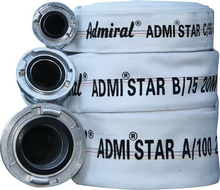 Admiral Bouw- industrieslang | binnen-d. 25 mm | lengte 20 m snelkoppeling | wit | 2 stuks 602-025-20GK