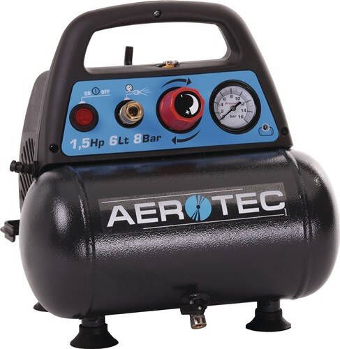 Aerotec Compressor | 200 l min 8 bar | 1 kW 230 V 50 Hz | 6 l | 1 stuk 200664