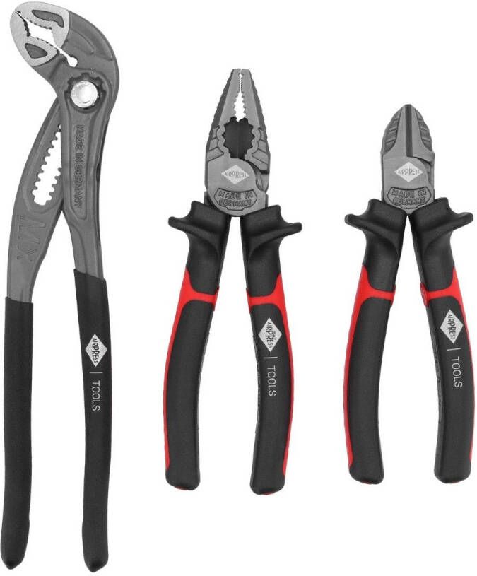 Airpress Tangenset 3-delig combinatietang zijkniptang en waterpomptang 75261