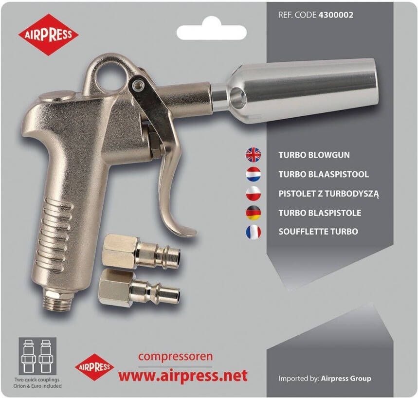 Airpress Turbo Blaaspistool in blister 4300002