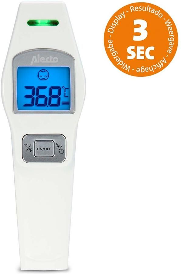 Alecto BC-37 Voorhoofdthermometer infrarood wit BC-37
