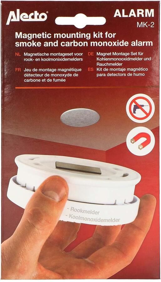Alecto MK-2 Magnetische montageset voor rookmelders en koolmonoxidemelders MK-2