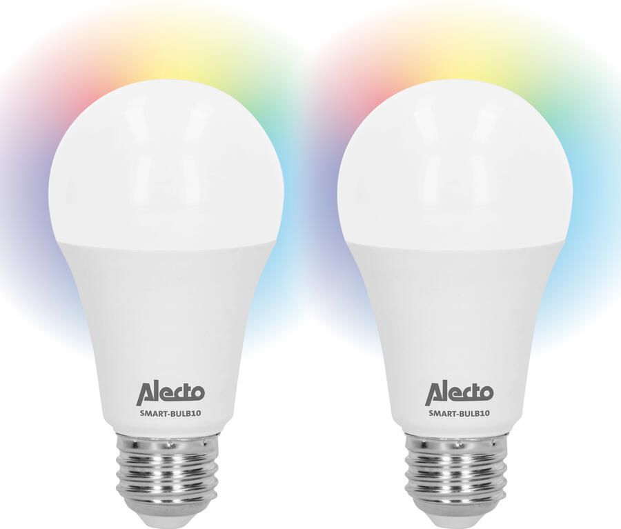 Alecto Slimme LED-kleurenlamp met Wi-Fi 2-pack SMART-BULB10 2