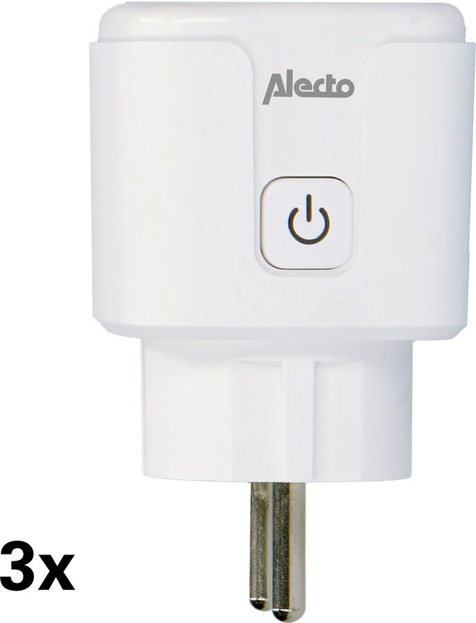 Alecto Slimme Wi-Fi-stekker met energiemonitor 16A 3680W 3-pak Wit SMART-PLUG20 3