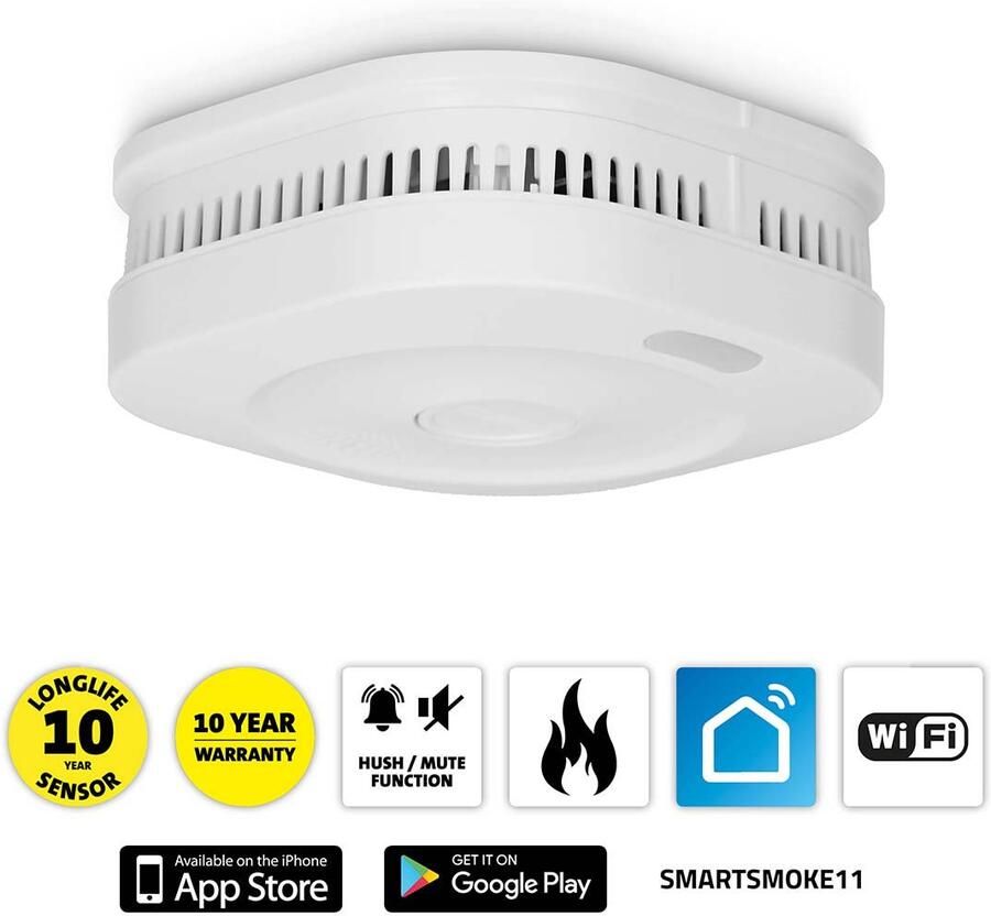 Alecto SMARTSMOKE11 Wi-Fi Slimme rookmelder SMARTSMOKE11