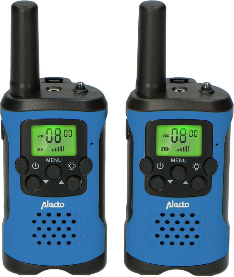 Alecto Walkie-Talkie Set | 2 Handsets | Bereik tot 7 km | 8 kanalen | Met zaklamp | Zwart FR-115BW
