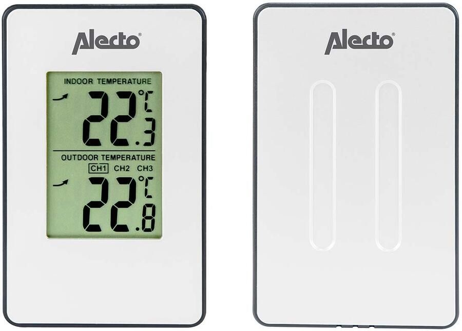Alecto Weerstation met draadloze sensor wit WS-1050