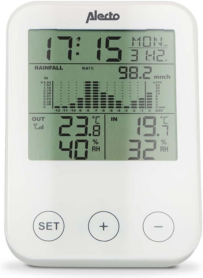 Alecto Weerstation met draadloze sensor Zwart Grijs WS-1200 - Foto 1