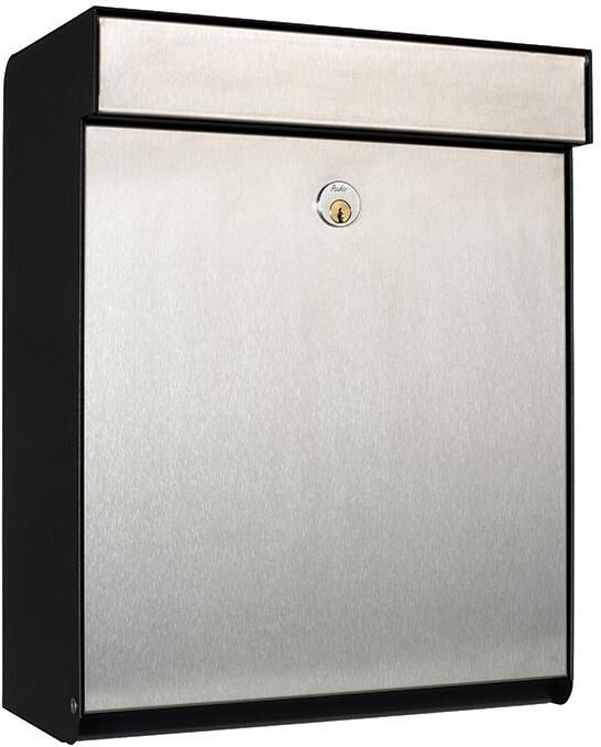 Allux Brievenbus Grundform Zwart Inox 40400060