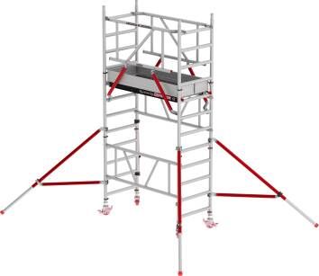 Altrex MiTOWER PLUS rolsteiger 4.20 m werkhoogte 0.75 m breed 1.65 m Fiber-Deck platform Safe-Quick C003030