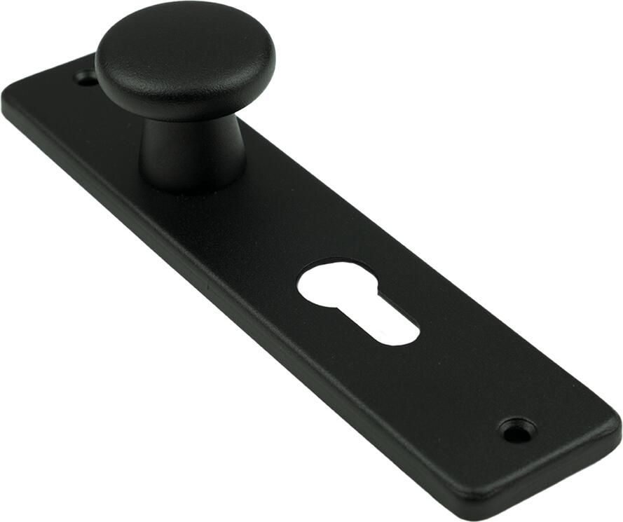 AMI Knop 160 40 Vast Kortschild 180 41 RH Profielcilinder 55 Zwart 9005 Str 739173
