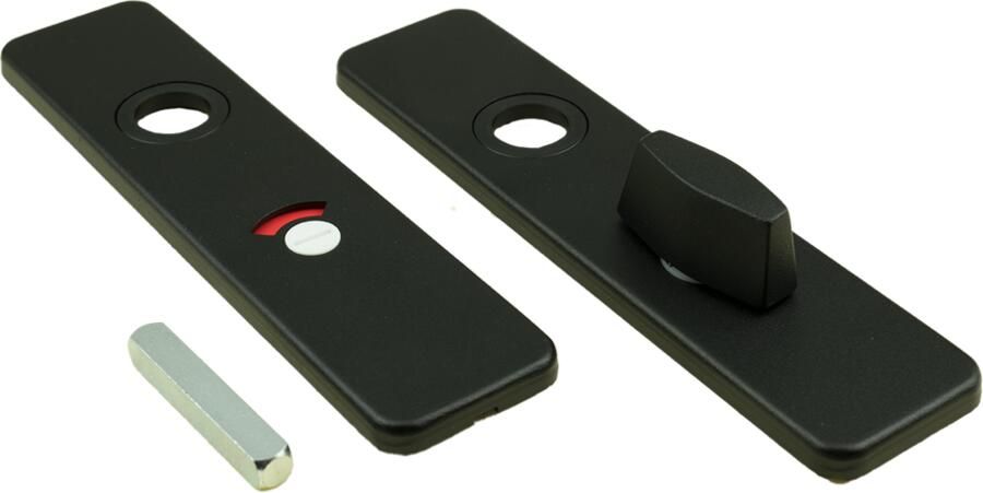 AMI Kortschild Wc 185 44 5*57 Klik Zwart 9005 Str Wc Knop Groot 739261