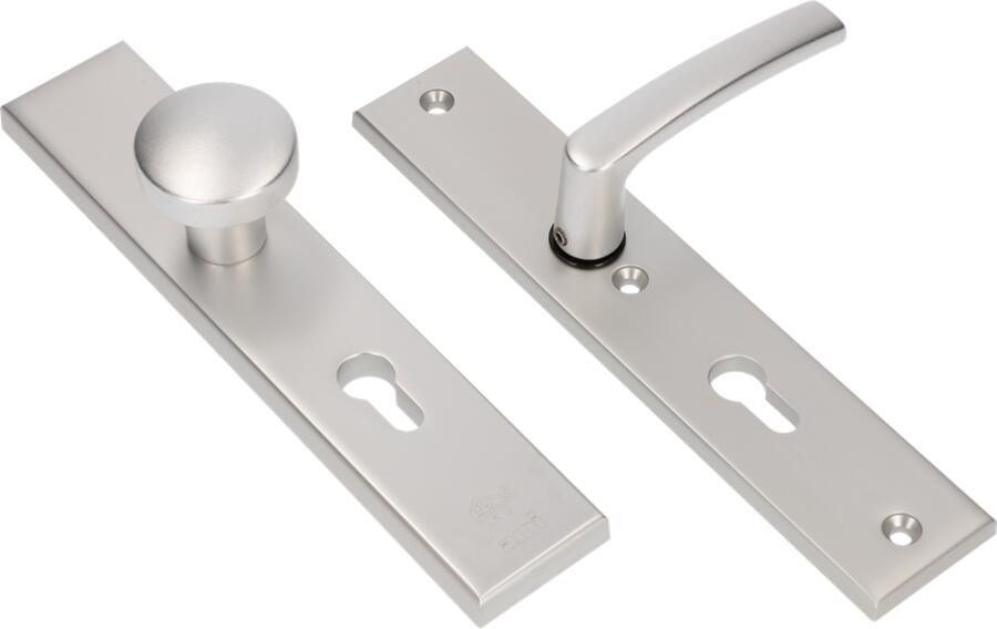 AMI Veiligheidsbeslag 251 50 Profielcilinder 55 Kn.169 50 F1 +Profielcilinder 55 Deurkruk 332 M6 Deurdikte 38 42 Mm 804011 - Foto 2