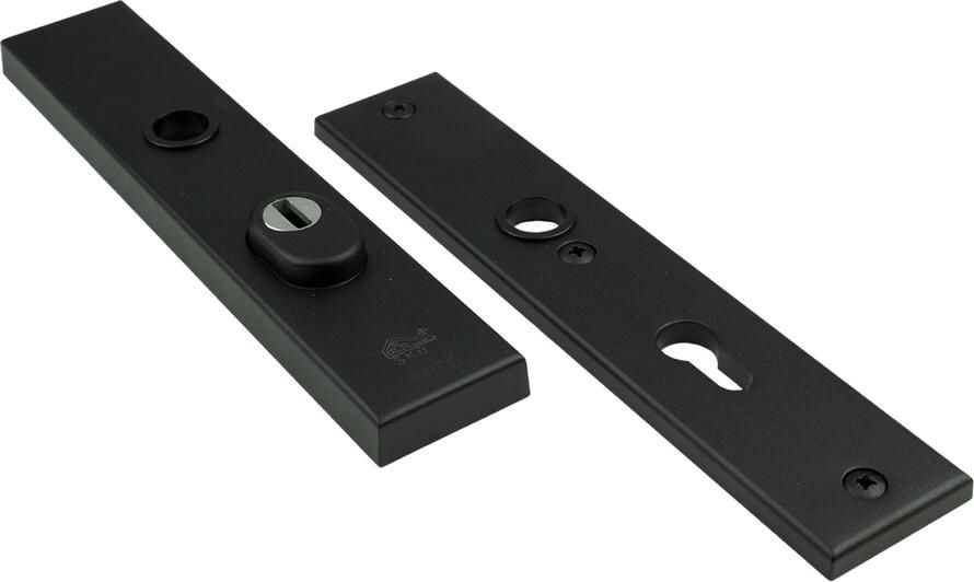 AMI Veiligheidsbeslag 251 50 15 Buiten Kt 92 Binnen Profielcilinder 92 Zwart Deurdikte 38 42 Mm. 739730