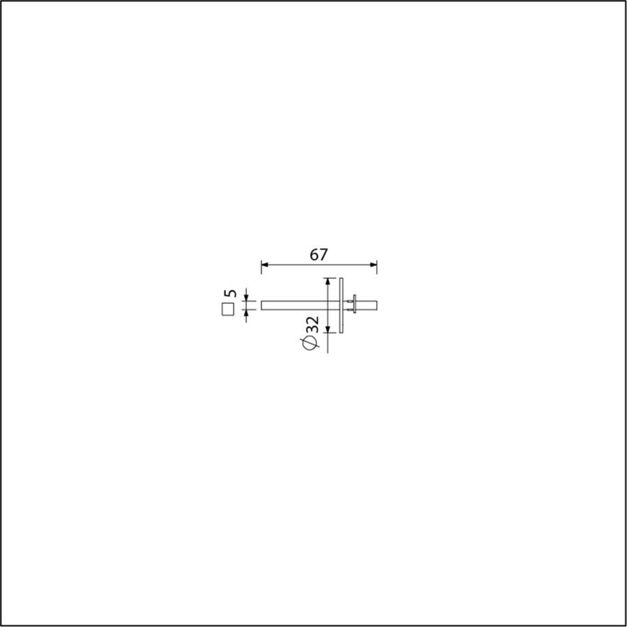 AMI Vierkant Wc-Stift 5X67 Mm Stiftontsluiting 900481