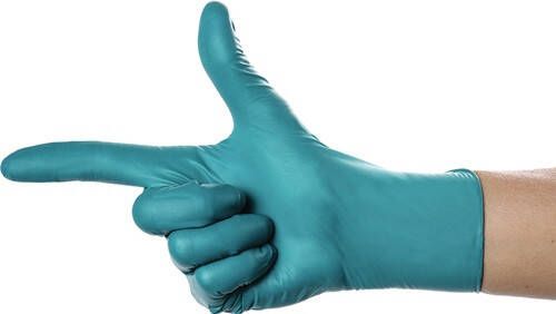 Ampri Wegwerphandschoen | maat XL groen | nitril | EN 374 EN 455 PSA-categorie III | 1 stuk 081303