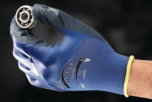 Ansell Handschoen | blauw | EN 388 PSA-categorie II | Spandex nylonweefsel m.nitril | 12 paar 11-925-10