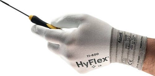 Ansell Handschoen | wit | EN 388 PSA-categorie II | nylon met polyurethaan | 12 paar 11-600-10
