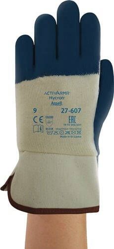 Ansell Handschoen | wit blauw | BW-jersey m.nitril | EN 388 PSA-categorie II | 12 paar 27-607-10