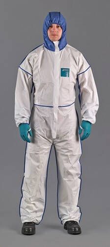 Ansell Veiligheidsoverall | maat S | wit blauw | PSA-categorie III | 1 stuk WN18B-00195-02
