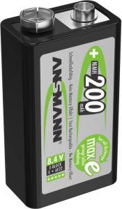 Ansmann 1 x Oplaadbare batterij | NiMH | 9 volt | E blok | 200 mAh | maxE 5035341