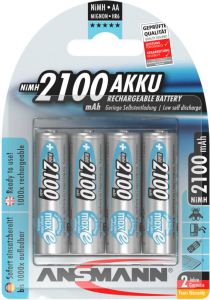 Ansmann 4 x Oplaadbare batterij | AA | 2.100 mAh | NiMH | 1 2 V 5035052