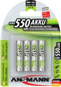 Ansmann 4 x Oplaadbare batterij | AAA 550 mAh NiMH 1 2 V 5030772