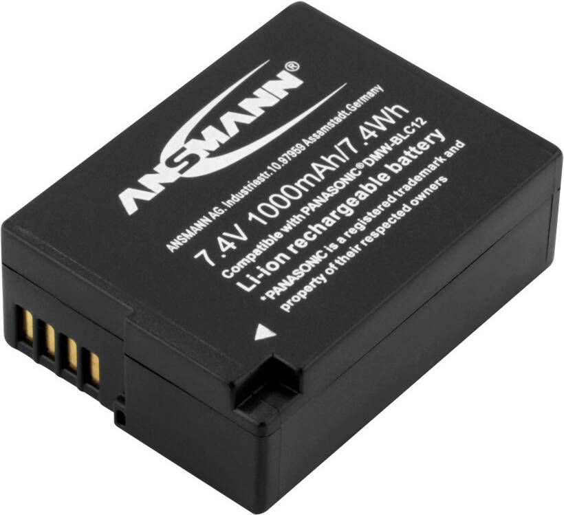 Ansmann A-PAN DMW-BLC12 Reserveaccu vorm gelijk aan Panasonic DMW-BLC-12 1400-0056