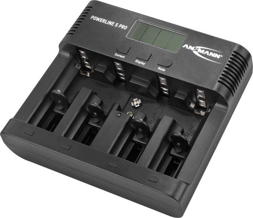 Ansmann Accu-oplader voor 4x AA AAA C D + 1x 9 V-blok NiMH-batterijen 1001-0018
