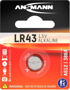 Ansmann Alkaline knoopcel LR43 LR1142 AG12 | 1 5 V 5015293