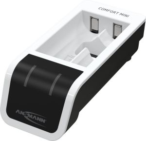 Ansmann Comfort Mini Snellader met USB-ingang voor 1-2 NiMH-batterijen 1001-0091