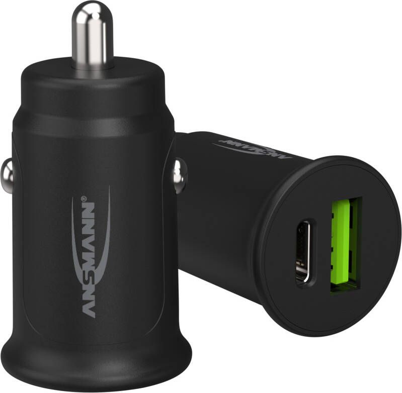Ansmann In-Car-Charger CC230PD Intelligente USB-autolader 30 W voor smartphone tablet en andere USB-apparaten 1000-0029