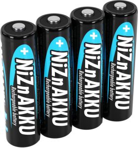 Ansmann Nikkel-zink Batterijen | AA 1 6 V 2.500 mWh (1.600 mAh) penlite NiZn Ni-Zn| 4 stuks 1322-0005