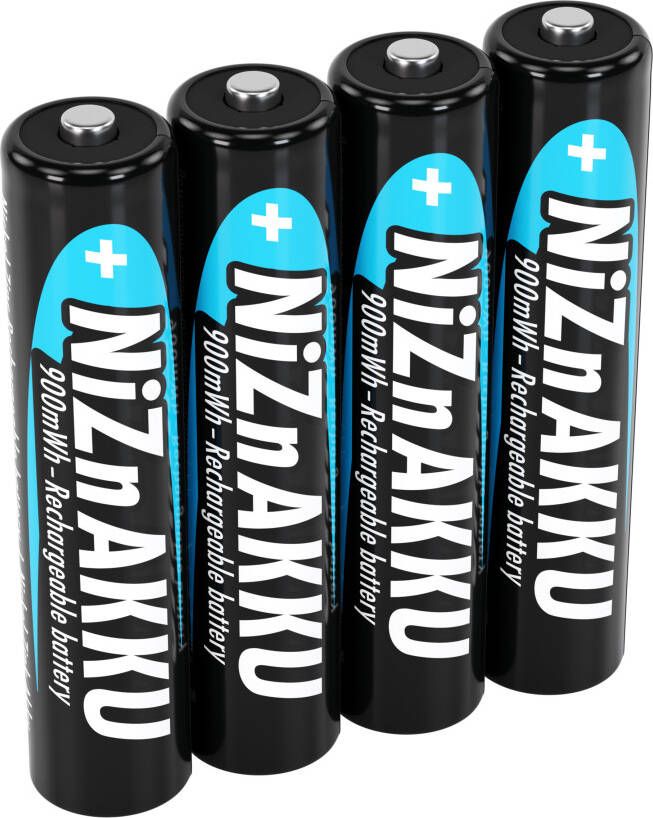 Ansmann Nikkel-zink Batterijen | AAA 1 6 V 900 mWh (550 mAh) penlite NiZn Ni-Zn | 4 stuks 1321-0001