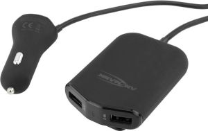 Ansmann USB-autolader | 9.6A | met 4 USB-poorten 1000-0017
