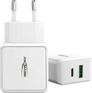 Ansmann USB-oplader 20 W | HC218PD wit | voor smartphones tablets en andere USB-apparaten 1001-0111