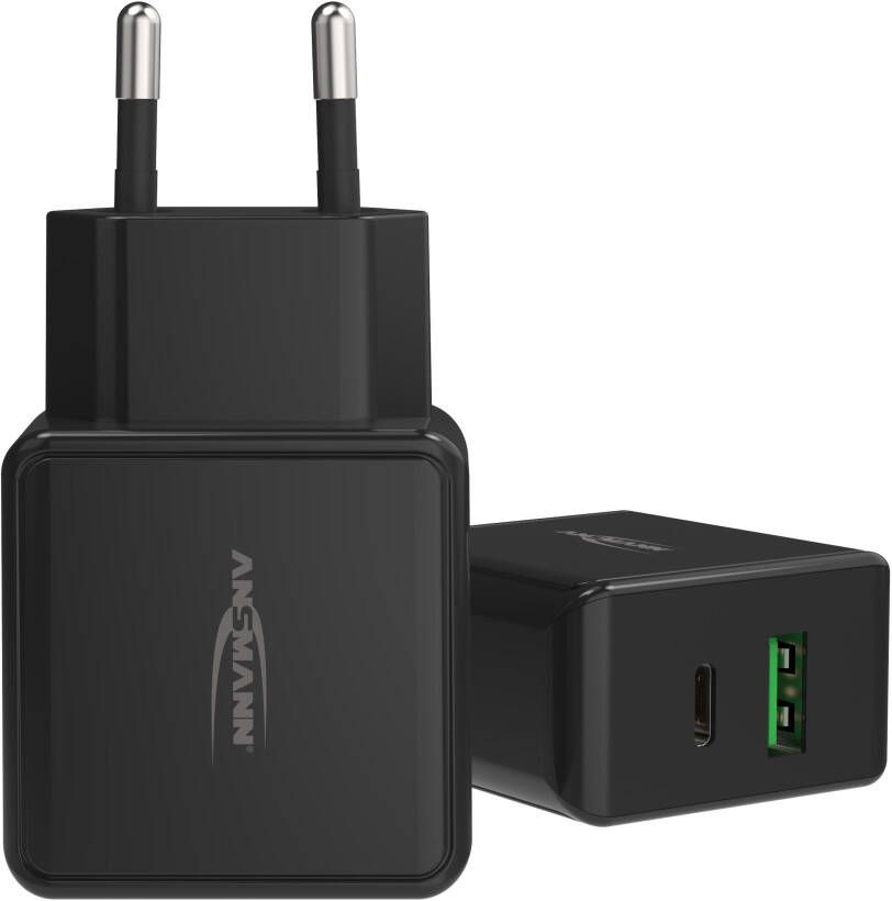 Ansmann USB-oplader 20 W | HC218PD | zwart | voor smartphones tablets en andere USB-apparaten 1001-0109